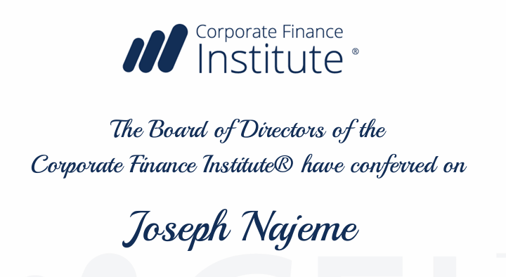 Corporate Finance Institute - Microsoft Excel